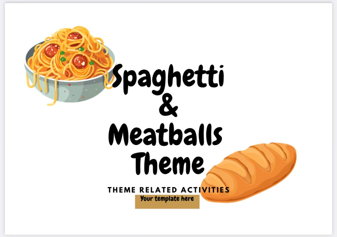 Spaghetti theme (editable activities)