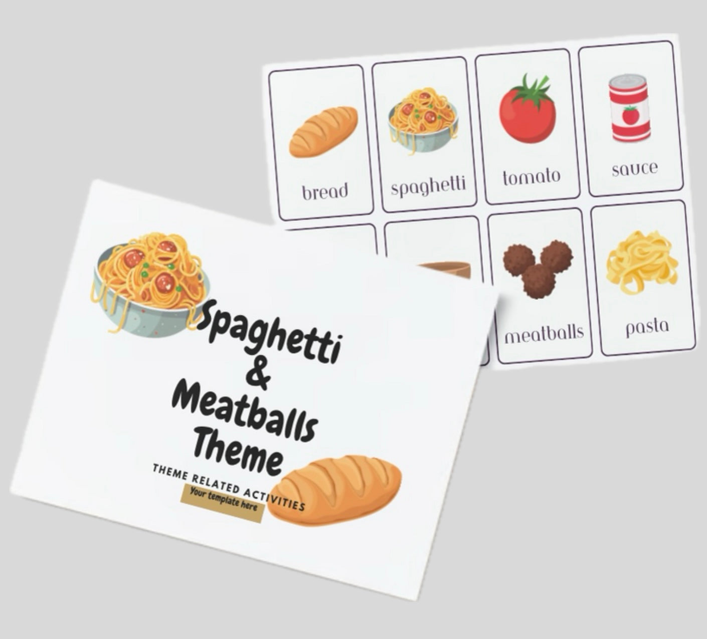 Spaghetti theme (editable activities)
