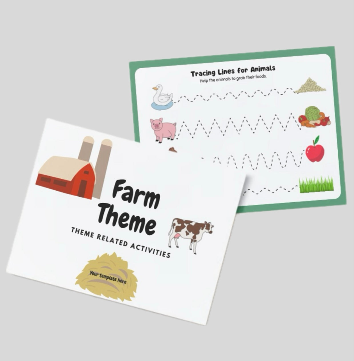 Farm theme (editable activities)