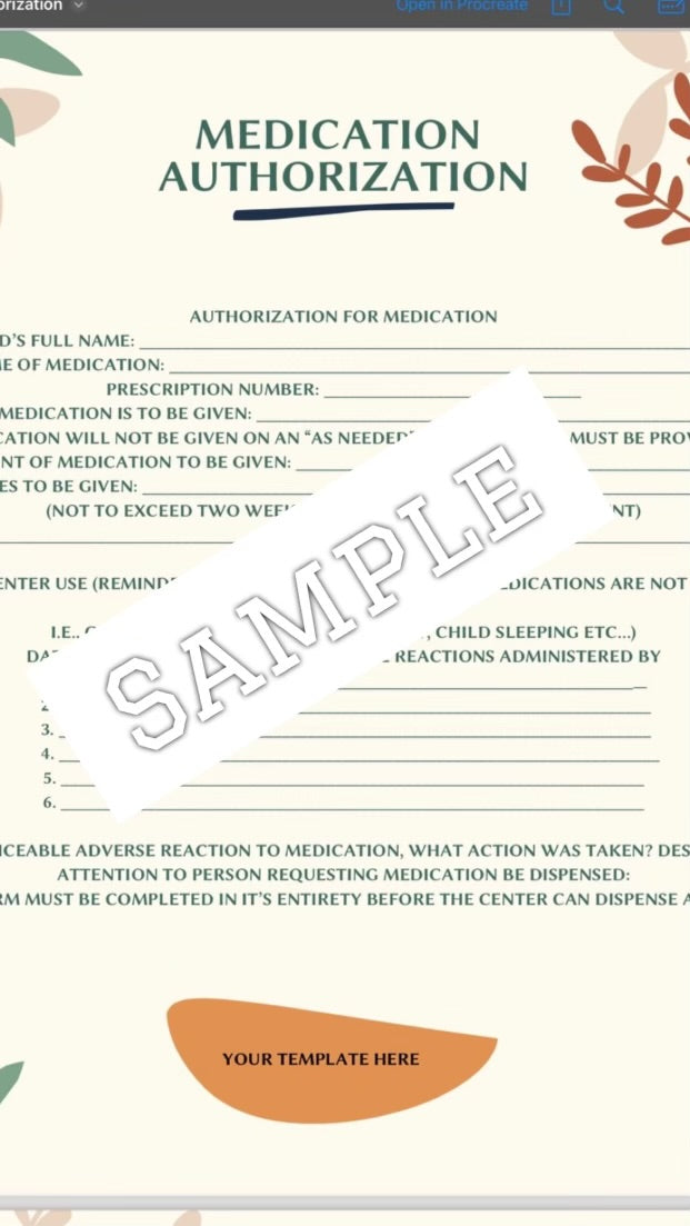 Editable Medical Authorization