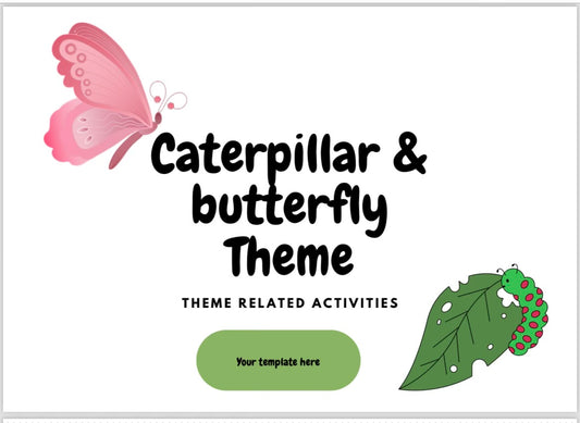 Caterpillar theme (editable activities)