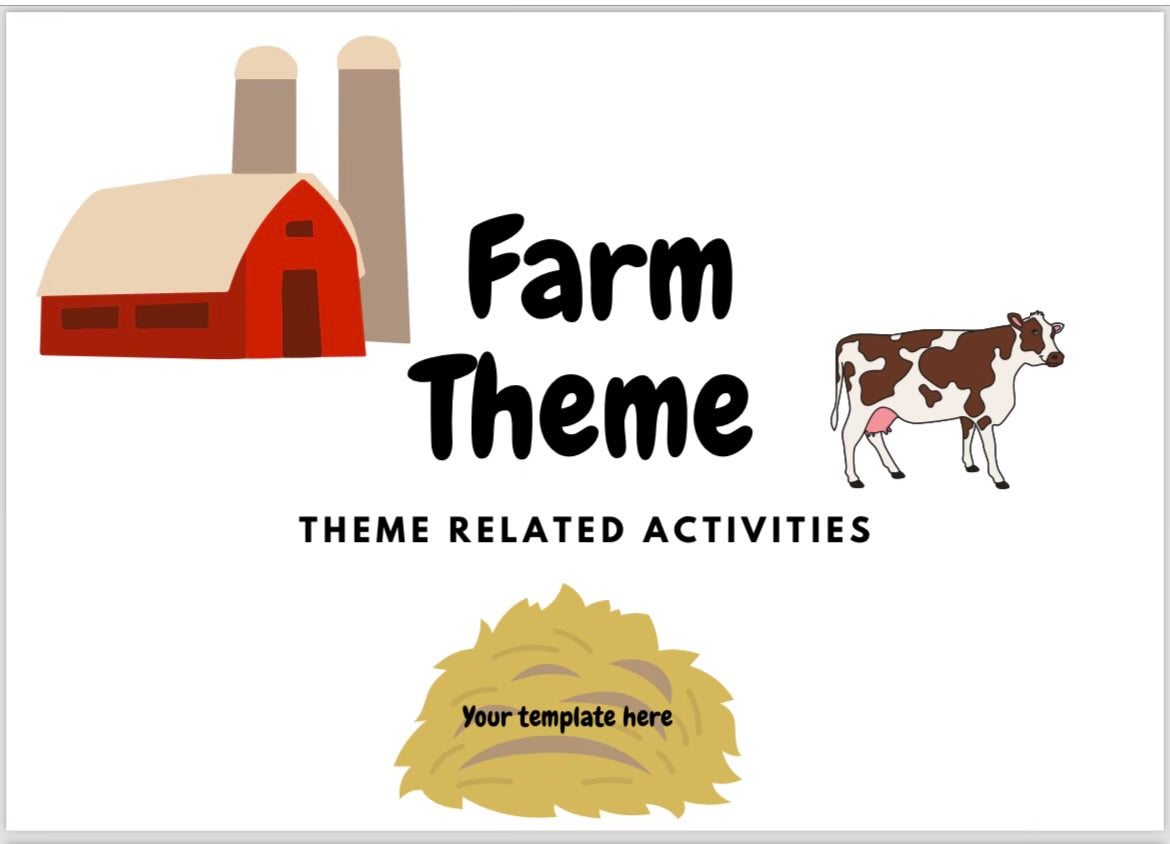 Farm theme (editable activities)