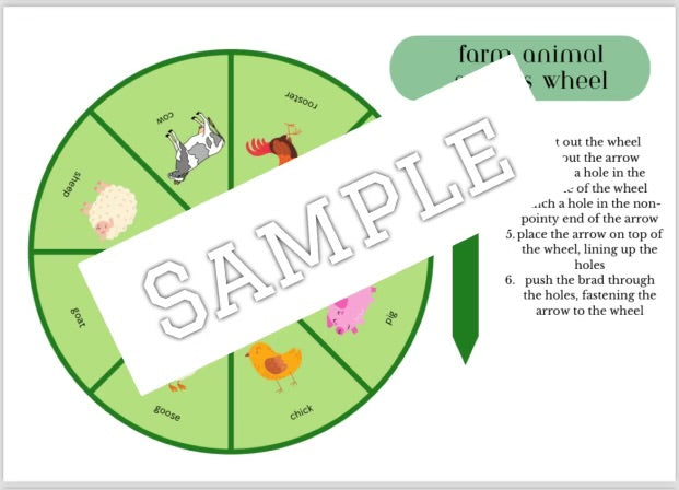 Farm theme (editable activities)