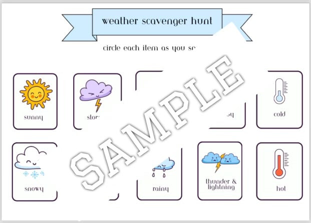 Weather theme (editable activities)