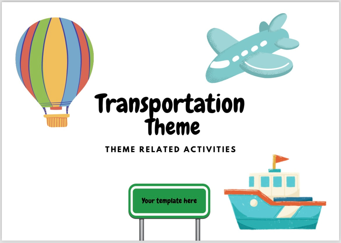 Transportation theme (editable activities)