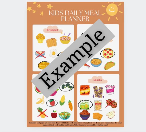 Editable Daily Menu